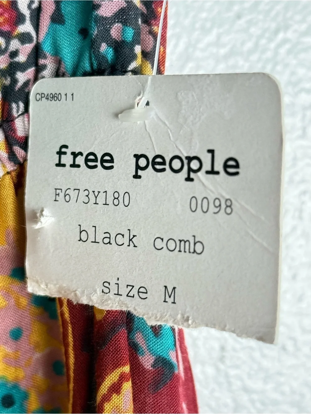 New Free People Off-Shoulder Tiered Maxi Dress in Multi Floral Size M